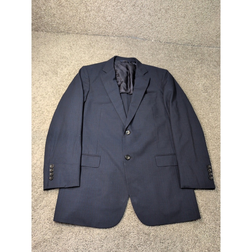 Brooks Brothers Fitzgerald BrooksCool Navy Pinstripe Full Canvas Blazer Jacket